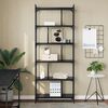 vidaXL Bookcase Black oak 76 x 32 x 192 cm Engineered wood
