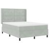 vidaXL Box Spring Bed Light Grey 62.99 x 78.74 in Velvet