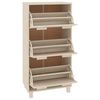 vidaXL Shoe Cabinet Honey Brown Solid pine wood, MDF, plastic Medium