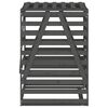 vidaXL Wheelie Bin Storage Grey 33.1x35.4x50.6" Solid Wood Pine