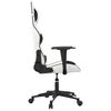 vidaXL Gaming Chair White and Black Faux Leather