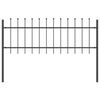 vidaXL Garden Fence 8 pcs Grey 44.62 x 1.97 ft Powder-coated Steel
