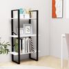 vidaXL Storage Shelf White Metal Medium Storage Shelf Rectangular