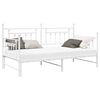 vidaXL Daybed Frame with Headboard White 39.4" x 78.7" Steel
