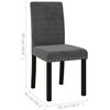 vidaXL Dining Chairs 2 pcs Dark Gray Velvet