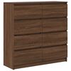 vidaXL Sideboard Brown Oak Engineered Wood 39.4 x 13.8 x 39.0 in