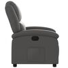 vidaXL Recliner Chair Grey Real leather (100% cow leather), metal, plywood