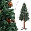 vidaXL Slim Pre-lit Christmas Tree with Ball Set Green 59.1"