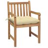 vidaXL Garden Chair Set of 2 Natural Teak Fine sanded teak hardwood