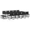 vidaXL Garden Dining Set Black,String,Dark gray