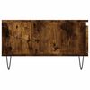 vidaXL Coffee Table Smoked Oak Engineered Wood, Iron Medium Coffee Table