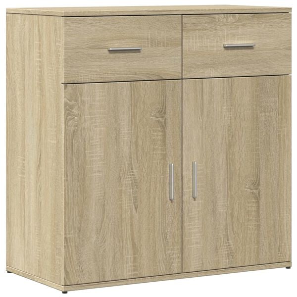 vidaXL Sideboards 2 pcs Sonoma Oak 31.1"x15"x31.5" Engineered Wood