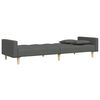 vidaXL Sofa Bed Dark Grey Polyester Fabric 2-seater