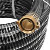 vidaXL Suction Hose Black Plastic and Brass 23 feet long Durable