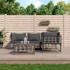 vidaXL Garden Lounge Set Anthracite Poly Rattan 5-piece set Modular