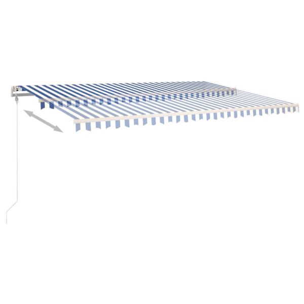 vidaXL Retractable Awning Blue and White
