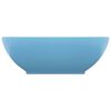 vidaXL Luxury Basin Oval-shaped Matt Light Blue 15.7x13.0" Ceramic