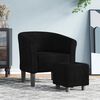 vidaXL Tub Chair Black Fabric (100% polyester), pinewood, plywood, plastic