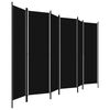 vidaXL 6-Panel Room Divider Black 118.1"x70.9"