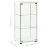 vidaXL Storage Cabinet White and transparent Tempered glass, Engineered wood