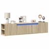 vidaXL TV Wall Cabinet Sonoma oak Engineered wood 70.9 x 12.2 x 15.6 in