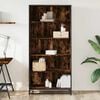 vidaXL Bookcase Smoked oak Engineered wood, metal Tall Bookcase