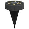 vidaXL Solar Ground Light Set of 12 Black ABS plastic and PP plastic