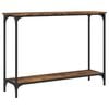 vidaXL Console Table Smoked Oak Engineered Wood, Metal Standard