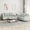 vidaXL Sofa Set Light Grey Velvet (100% polyester), metal, plywood Medium
