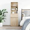 vidaXL Nightstand Sonoma Oak Engineered Wood Tall Nightstand
