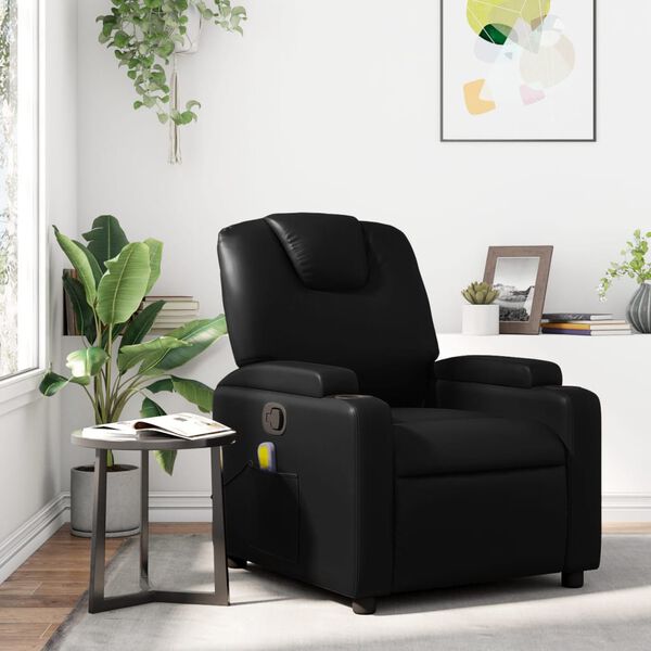 vidaXL Massage Recliner Chair Black