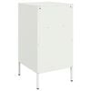 vidaXL Bedside Cabinet White Cold-rolled steel Compact Adjustable Feet