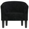 vidaXL Tub Chair Black Velvet (100% Polyester), Pinewood, Plywood, Foam