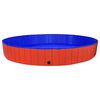 vidaXL Dog Swimming Pool Red PVC Diameter 118.1 in x Height 15.7 in