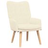 vidaXL Armchair Cream 24.80 x 26.38 x 37.01 in Sherpa Fabric