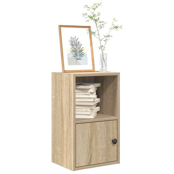 vidaXL Bookcase Sonoma Oak Engineered wood Small Bookcase Rectangular
