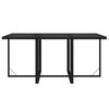 vidaXL Garden Dining Set Black PE rattan 7 Piece Set Foldable