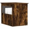 vidaXL Dog Crate Furniture Smoked Oak Engineered Wood, Steel Medium