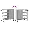 vidaXL Kitchen Trolley Gray Sonoma 34.4"x15.2"x33.3" Engineered Wood