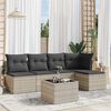 vidaXL Garden Sofa Set Light Grey PE Rattan Large Modular