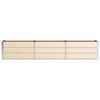 vidaXL Planter Ivory 94.49 x 15.75 x 17.72 in Steel