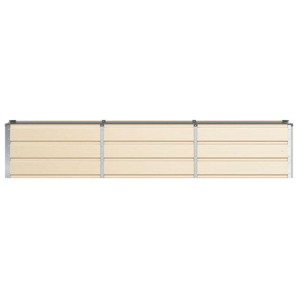 vidaXL Planter Ivory 94.49 x 15.75 x 17.72 in Steel