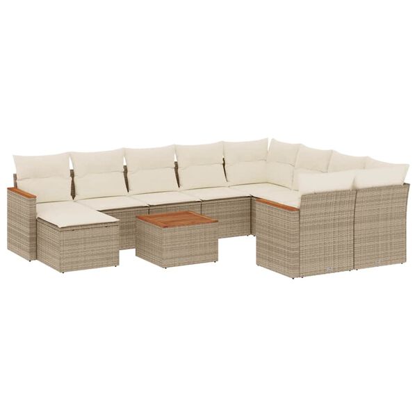 vidaXL Garden Sofa Set Beige