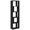 vidaXL Book Cabinet Black oak Engineered wood Tall Book Cabinet