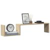 vidaXL Wall Shelf Set of 2 Sonoma Oak Engineered wood