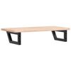 vidaXL Basin Shelf Wall Mounted Steel and Solid Wood Oak