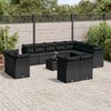 vidaXL Garden Sofa Set Black