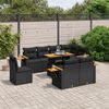 vidaXL Garden Sofa Set Black