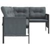 vidaXL Garden Corner Sofa Anthracite