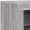 vidaXL Side Cabinet Gray Sonoma Engineered wood, Glass Medium